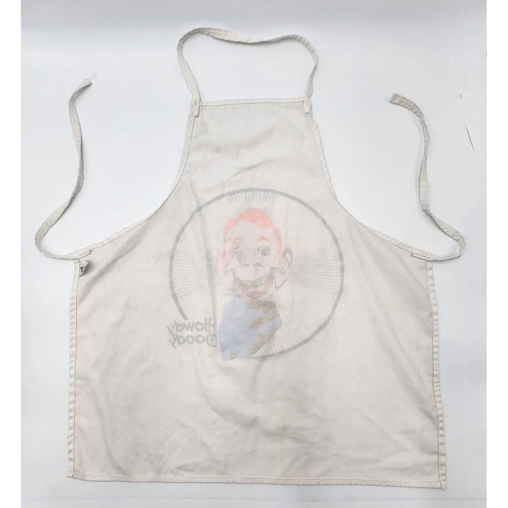 Vintage 1987 Howdy Doody Apron to go‎ White  NBC Inc No Packaging LOGO